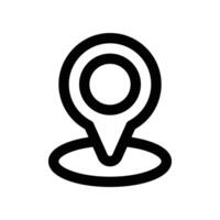 Ort Stift Symbol. Vektor Linie Symbol zum Ihre Webseite, Handy, Mobiltelefon, Präsentation, und Logo Design.