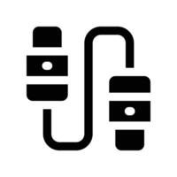 USB Stecker Symbol. Vektor Glyphe Symbol zum Ihre Webseite, Handy, Mobiltelefon, Präsentation, und Logo Design.