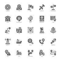 Navigation und Karte Symbol Pack zum Ihre Webseite, Handy, Mobiltelefon, Präsentation, und Logo Design. Navigation und Karte Symbol Gliederung Design. Vektor Grafik Illustration und editierbar Schlaganfall.