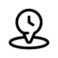 Zeit Symbol. Vektor Linie Symbol zum Ihre Webseite, Handy, Mobiltelefon, Präsentation, und Logo Design.