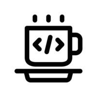 Kaffee Symbol. Vektor Linie Symbol zum Ihre Webseite, Handy, Mobiltelefon, Präsentation, und Logo Design.