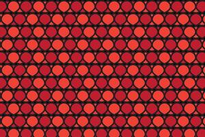 illustration, mönster av röd släppa cirkel på svart bakgrund. vektor