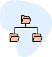 Mappe Daten Teilen vecto Symbol vektor