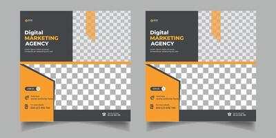 Digital Marketing Agentur Banner Design und korporativ Sozial Medien Post kostenlos Vektor