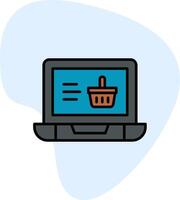 online Einkaufen vecto Symbol vektor
