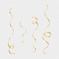 vektor gyllene ringlad band serpentin realistisk uppsättning