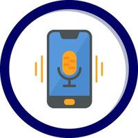 Handy, Mobiltelefon Stimme Assistent vecto Symbol vektor