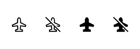 Flugzeug Modus Symbol. Flug Modus und Leise Modus Symbol Symbol modern einfach Vektor Symbol zum Webseite Design, Handy, Mobiltelefon Anwendung, ui ux. Vektor Illustration