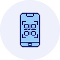 smartphone qr koda Vecto ikon vektor