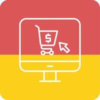 online Einkaufen vecto Symbol vektor