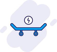 Skateboard Linie gefüllt Hintergrund Symbol vektor