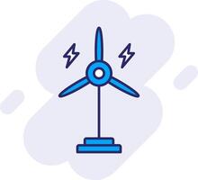 eolic Turbine Linie gefüllt Hintergrund Symbol vektor