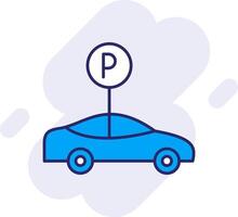 Parkplatz Linie gefüllt Hintergrund Symbol vektor
