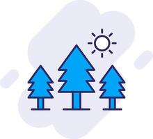 Kiefer Bäume Linie gefüllt Hintergrund Symbol vektor