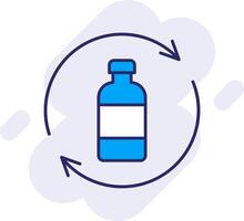 Flasche Recycling Linie gefüllt Hintergrund Symbol vektor