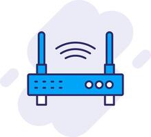 W-lan Router Linie gefüllt Hintergrund Symbol vektor