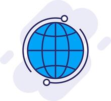 global Linie gefüllt Hintergrund Symbol vektor