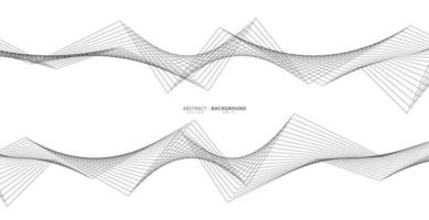 abstrakte wellenförmige Streifen auf weißem Hintergrund isoliert. Wellenlinie Kunst, geschwungenes glattes Design. Vektorillustration eps 10. vektor