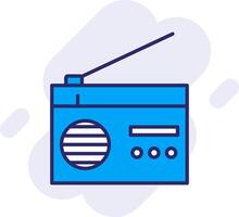 Radio Linie gefüllt Hintergrund Symbol vektor