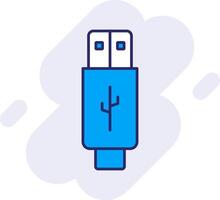 USB Linie gefüllt Hintergrund Symbol vektor