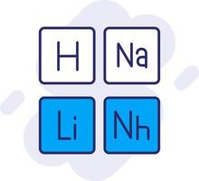 periodisch Tabelle Linie gefüllt Hintergrund Symbol vektor