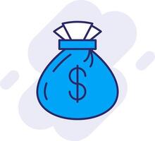 Geld Tasche Linie gefüllt Hintergrund Symbol vektor
