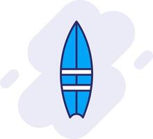 Surfbrett Linie gefüllt Hintergrund Symbol vektor