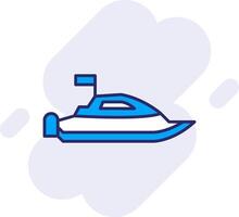 Geschwindigkeit Boot Linie gefüllt Hintergrund Symbol vektor