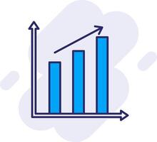 Bar Diagramm Linie gefüllt Hintergrund Symbol vektor
