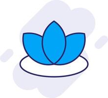 Lotus Linie gefüllt Hintergrund Symbol vektor