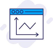 Linie Diagramm Linie gefüllt Hintergrund Symbol vektor