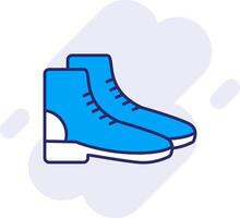 Stiefel Linie gefüllt Hintergrund Symbol vektor