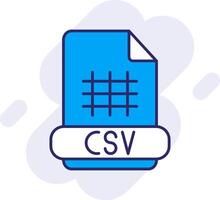 csv Linie gefüllt Hintergrund Symbol vektor