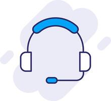 Headset Linie gefüllt Hintergrund Symbol vektor