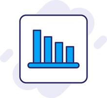 Bar Diagramm Linie gefüllt Hintergrund Symbol vektor