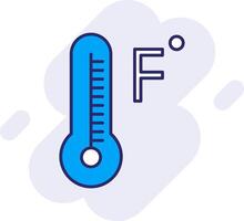 Fahrenheit grader linje fylld backgroud ikon vektor