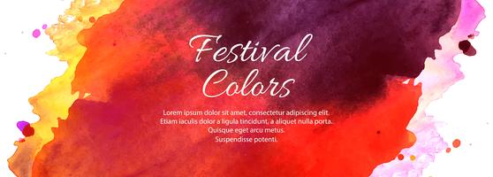 Glad Holi indisk vårfestival färgstark banner design vektor