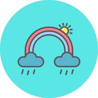 regnbåge Vecto ikon vektor