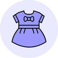 Baby Mädchen Kleid vecto Symbol vektor