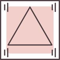 triangel linje form färger ikon vektor