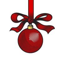 Christmas Ball Line Art Logos oder Symbole. Vektor-Illustration. vektor