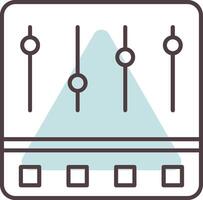 Steuerung Panel Linie gestalten Farben Symbol vektor