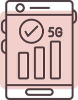 gut Signal Linie gestalten Farben Symbol vektor