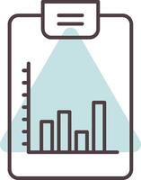 bar Diagram linje form färger ikon vektor