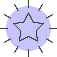 Star Linie gestalten Farben Symbol vektor