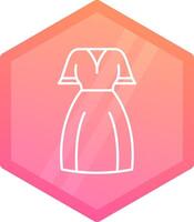 Frauen Kleid Gradient Polygon Symbol vektor