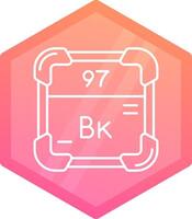 Berkelium Gradient Polygon Symbol vektor