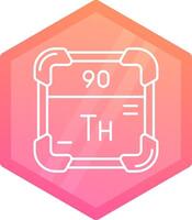 Thorium Gradient Polygon Symbol vektor