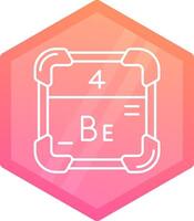 Beryllium Gradient Polygon Symbol vektor