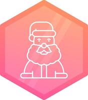 Santa claus Gradient Polygon Symbol vektor